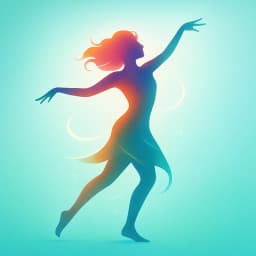 Silhouette of a person dancing